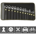thumbnail image 6 of Airaj Chrome Vanadium Steel 12 Pcs Combination Ratcheting Wrench Set, 8-19 mm, for Car and Home Repair, 6 of 7