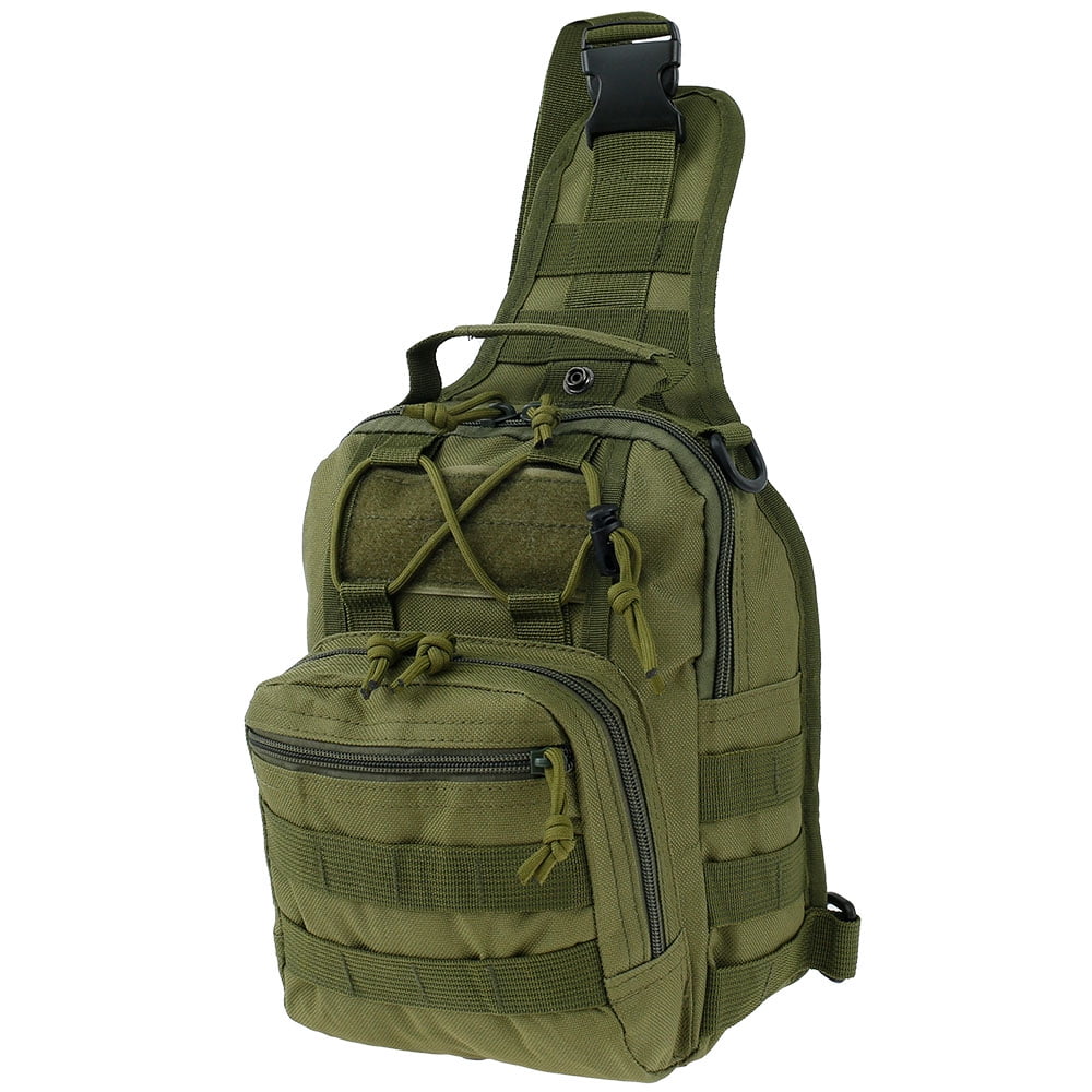 Men Outdoor MOLLE Crossbody Sling Chest Pack Tactical Military Shoulder Bag 35L 