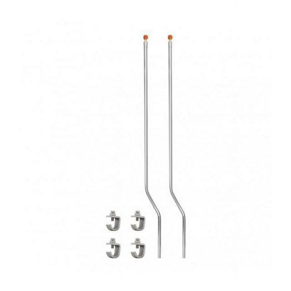 United Pacific Stainless Steel Bumper Guide Kit W/ Skull Light - Amber 86058