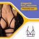 thumbnail image 3 of Brassiere Material Premium Cupsess Lencería Firfieza Apasionada Misterioso Dulce Regalo Romántico Atmósfera Moda Cupless Bras Oscuro Púrpura Scienceny XX000635-06, 3 of 6