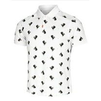 Nike Men's Printed Slim-Fit Tennis Polo DQ4577 100 Shirt White