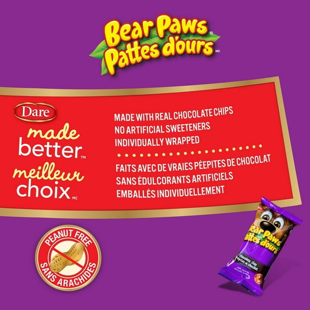 Bear Paws Chocolate Chip Cookies Dare 240 g