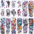 thumbnail image 4 of Temporary Tattoos,16pcs Tattoo Stickers Temporary Waterproof Temporary Tattoo Tattoo Stickers Eco-Friendly Materials, 4 of 8