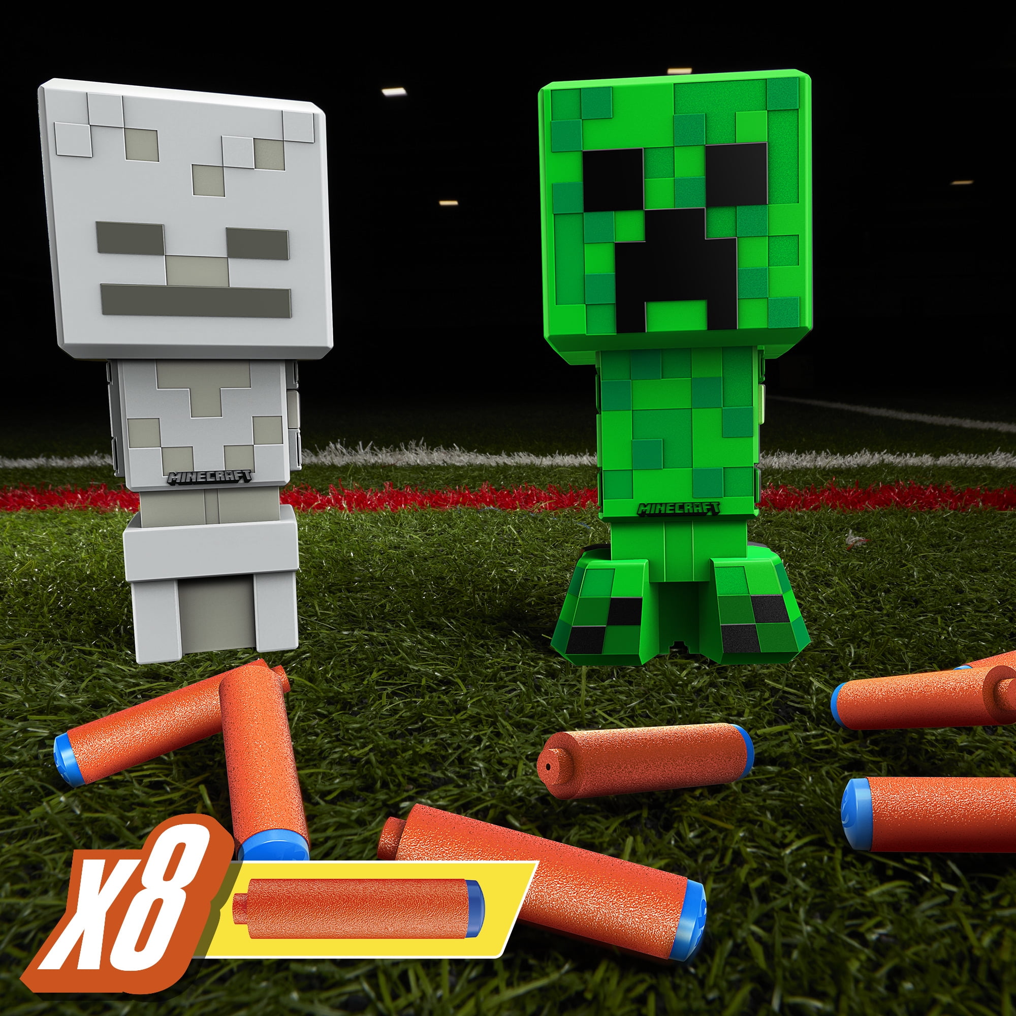 Nerf Minecraft Creeper & Skeleton Mob 2-Blaster pack, 8 N1 Darts Compatible Only with Nerf N Series Blasters