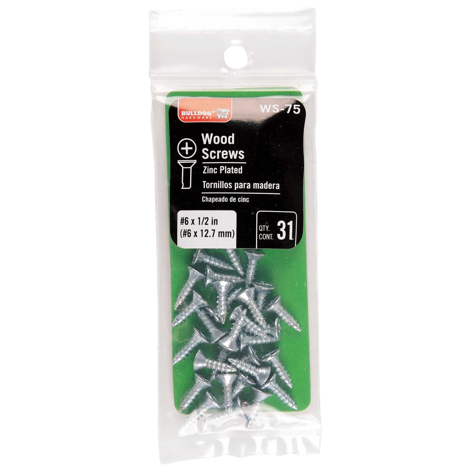 Bulldog Hardware #6 x 1 2" Wood Screws, 31pk by Newell Rubbermaid