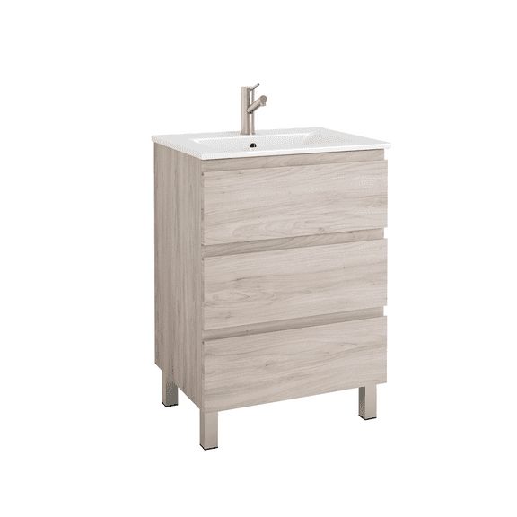 DAX Costa Engineered Wood Single Vanity Cabinet, 24", Pine