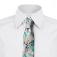 thumbnail image 2 of Leaves Necktie, Double Exposure Tropical, Dress Tie, 3.7", White and Multicolor, by Ambesonne, 2 of 3