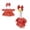 A001- Color A, variant on Porch Goose Outfit, 23 Inch Large Porch Goose Dress Snowman Print Set Christmas Fabric Outfits with Matching Bows for Holiday Lawn Decor, 2 Pack
