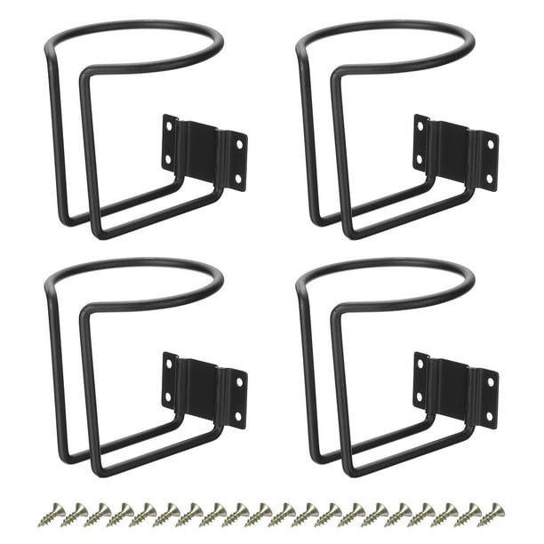Soporte de taza de anillo de barco Uxcell 4Pcs Universal de 3 pulgadas para barcos, Negro