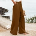 thumbnail image 3 of Womens Pants Women's Pants Casual Coffee Pants for Women Comfy Fit Pants for Women Wide Leg Lounge Pants Summer Clothes for Women, 3 of 8