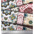 thumbnail image 2 of Soimoi Poly Georgette Fabric Mandala & Paisley Patchwork Decor Fabric Printed Yard 52 Inch Wide, 2 of 3