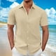 thumbnail image 1 of pstuiky Camisas de vestir de manga corta para hombre, Camisa informal de manga corta con cuello vuelto y transpirable para hombre ropa de hombre m, 1 of 6