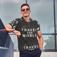 thumbnail image 3 of Wukai Travel The World1 Men’s Polo Shirts,Quick-Dry Athletic Shirt,Classic Fit Shirts-X-Large, 3 of 8
