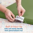 thumbnail image 4 of ECR4Kids SoftZone Rainbow Rest Time Mat with Name Tag, Sleeping Pad, Hunter Green, 5-Piece, 4 of 9