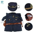 thumbnail image 4 of Deago Pet Dog Cat Policeman Costume, Pet Halloween Christmas Cosplay Suits Funny Apperal for Small Dog Cat Puppy (Small), 4 of 8