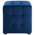 thumbnail image 3 of Modway Contour Tufted Cube Performance Velvet Ottoman in Navy, 3 of 5