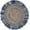 Denim Blue Cotton and Jute, variant on Desert Fields and Evette Rios Cora 5'6" Round Denim Blue Cotton and Jute Striped Fringe Indoor Area Rug