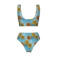 thumbnail image 6 of Rocae Sunflowers for Bikini Set for Women Two Piece Sexy High Swimsuits Split Crossover Bikini XX-Large, 6 of 9