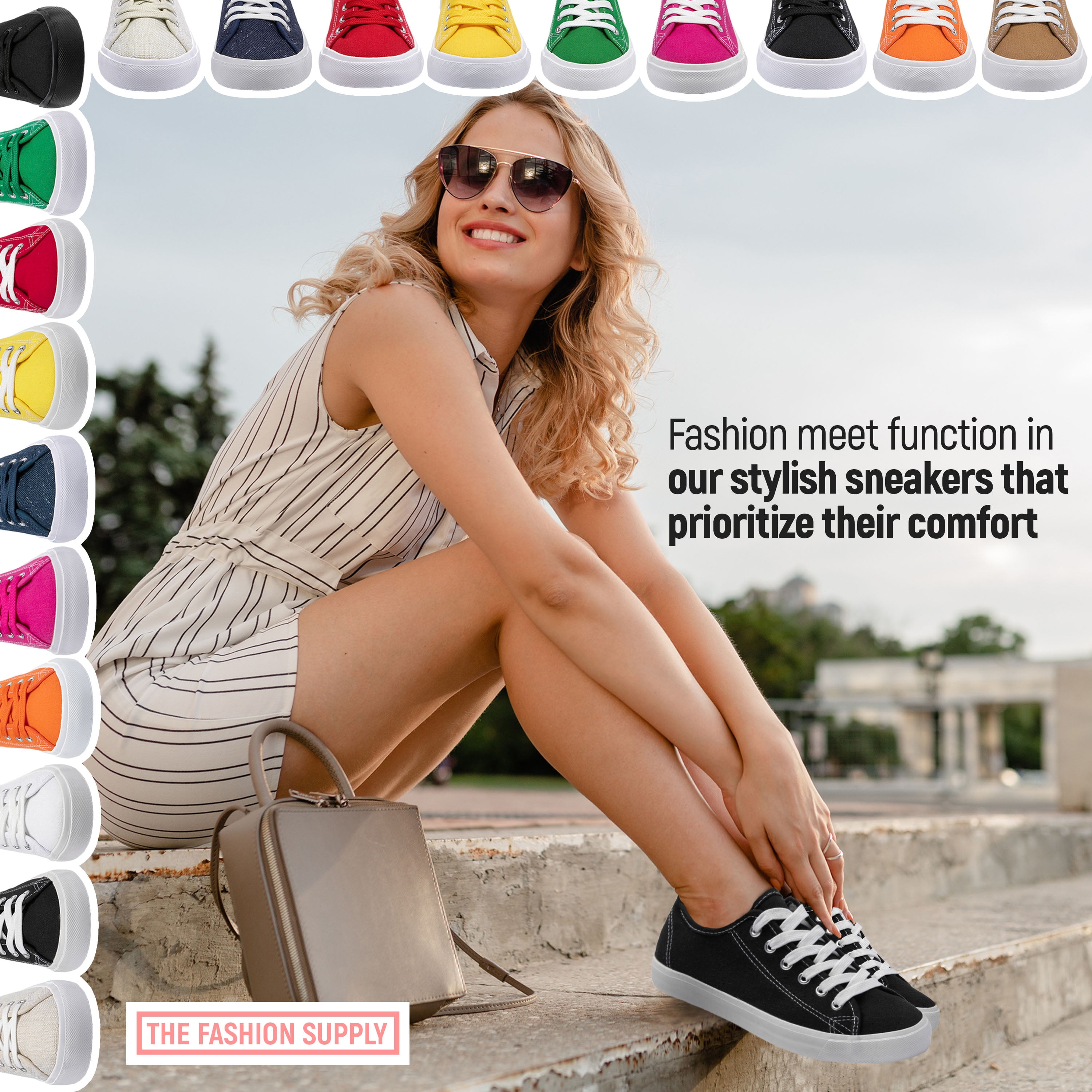 The Fashion Supply Skylar Canvas Women's Sneakers - Canvas Shoes for Women Sneakers, Comfortable Sneakers for Women, Orange, 7 - Walmart.com The Fashion Supply Skylar Canvas Women's Sneakers - Canvas Shoes for Women Sneakers, Comfortable Sneakers for Women, Orange, 7 - Walmart.com
