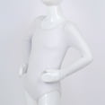 thumbnail image 6 of Runhomal Kids Girls Long Sleeves Round Neck Plain Ballet Dance Leotard Gymnastics Exercise Yoga White 8, 6 of 7