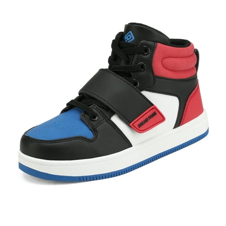 

Dream Pairs Kids Boys & Girls Fashion High Top Sneaker Youth Fashion Basketball Shoes Freestyle-K Red/Blue/Black Size 10
