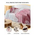 thumbnail image 4 of Pink Marble Couch Cover, Summer Ocean Wave Red Ombre Sofa Cover Blanket for 3 Cushion Couch, Sectional Sofa Slipcover Furniture Protector for Living Room Bedroom 71''x134'', 4 of 9