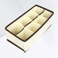 thumbnail image 3 of GOOHOCHY Caja plegable de tela no tejida beige para guardar ropa, con separadores de cajones para armario, organizador para calcetines, sujetadores y ropa interior (8 compartimentos), 3 of 8