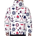 thumbnail image 7 of Kdxio Sailing Marine Travel Print Mens Casual Hooded Collar Drawstring Hoodies Pullover Sweatshirts Casual Long Sleeve Shirts-XX-Large, 7 of 7