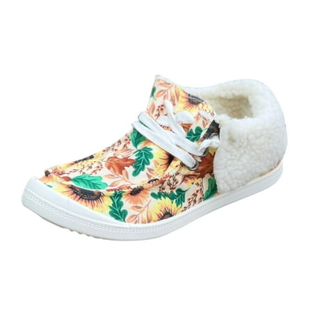 

nsendm Womens Slingback Sandals Ladies Warm Casual Shoes Sunflower Print Printing Fashion Casual Womens Shoes 8.5 Shoes Yellow 7.5