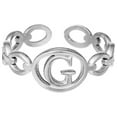 thumbnail image 1 of TIMIFIS Silver Rings Titanium Steel Plated 26 Letter English Opening Finger Hollow Valentine'S Day Gift, 1 of 1