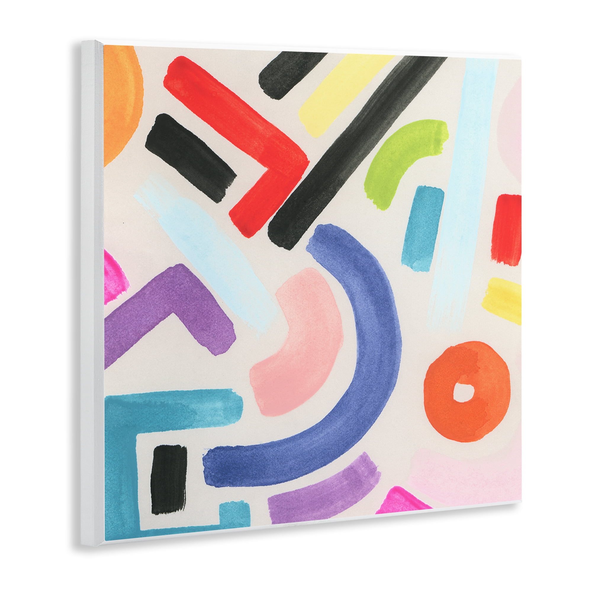 Stupell Industries Varied Retro Shapes Abstract Painting Unframed Art Print Wall Art, 12 x 12