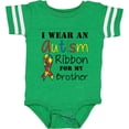 thumbnail image 3 of Inktastic I Wear an Autism Ribbon for My Brother Boys or Girls Baby Bodysuit, 3 of 5