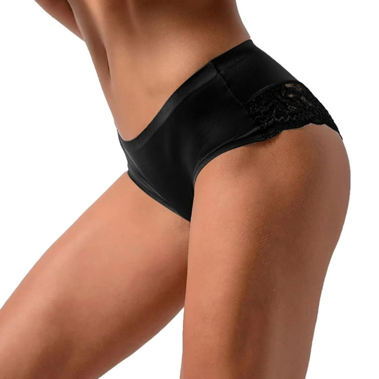 PMUYBHF Tummy Control Underwear Women'S Low Waist Mesh Briefs Solid Color  Cotton Crotch Underwear Panties 6.99