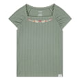 thumbnail image 4 of Levi Strauss Signature Girls Ruched Short Sleeve Top, Size 4-16, 4 of 7