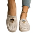 thumbnail image 6 of Willtoo Backless Loafers for Women Woven Backless Loafers Slip on Round Toe Mesh Loafer Mules Open Back Slide in Comfortable Breathable Casual Outdoor Walking Shoes Trendy Summer Beach, 6 of 6