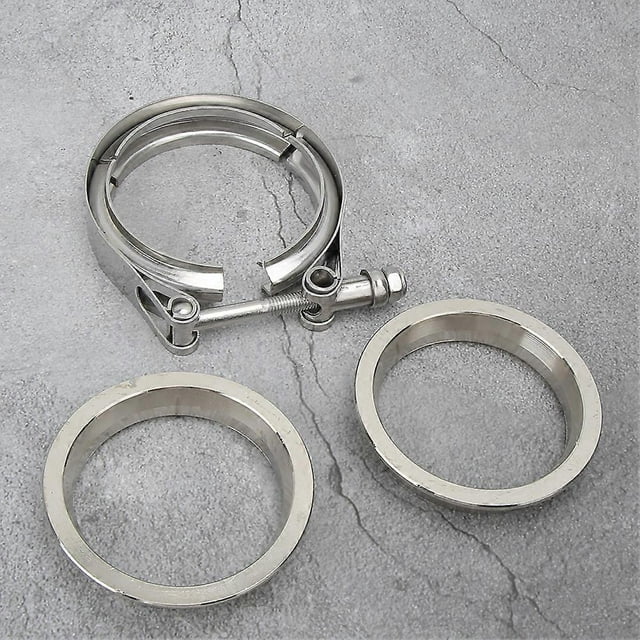 Stainless Steel V Band Clamp with Flange for Auto Exhaust Pipe(2.5inch-63mm )