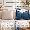 thumbnail image 6 of Bow Pillow 11.8 X 19.7 in Chenille Waist Cushion Vintage Texture Scandinavian Decorative Throw Pillow for Sofa Bed Living Room Bedroom Home Decor, Soft Lumbar Support, Home Decor Pillow, Blue, 6 of 7