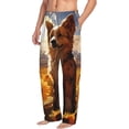 thumbnail image 2 of Daiia Vintage Cute Corgi Sunflower Men's Sleep Pant with Pockets and Drawstring,Pajama Pants-Small, 2 of 9