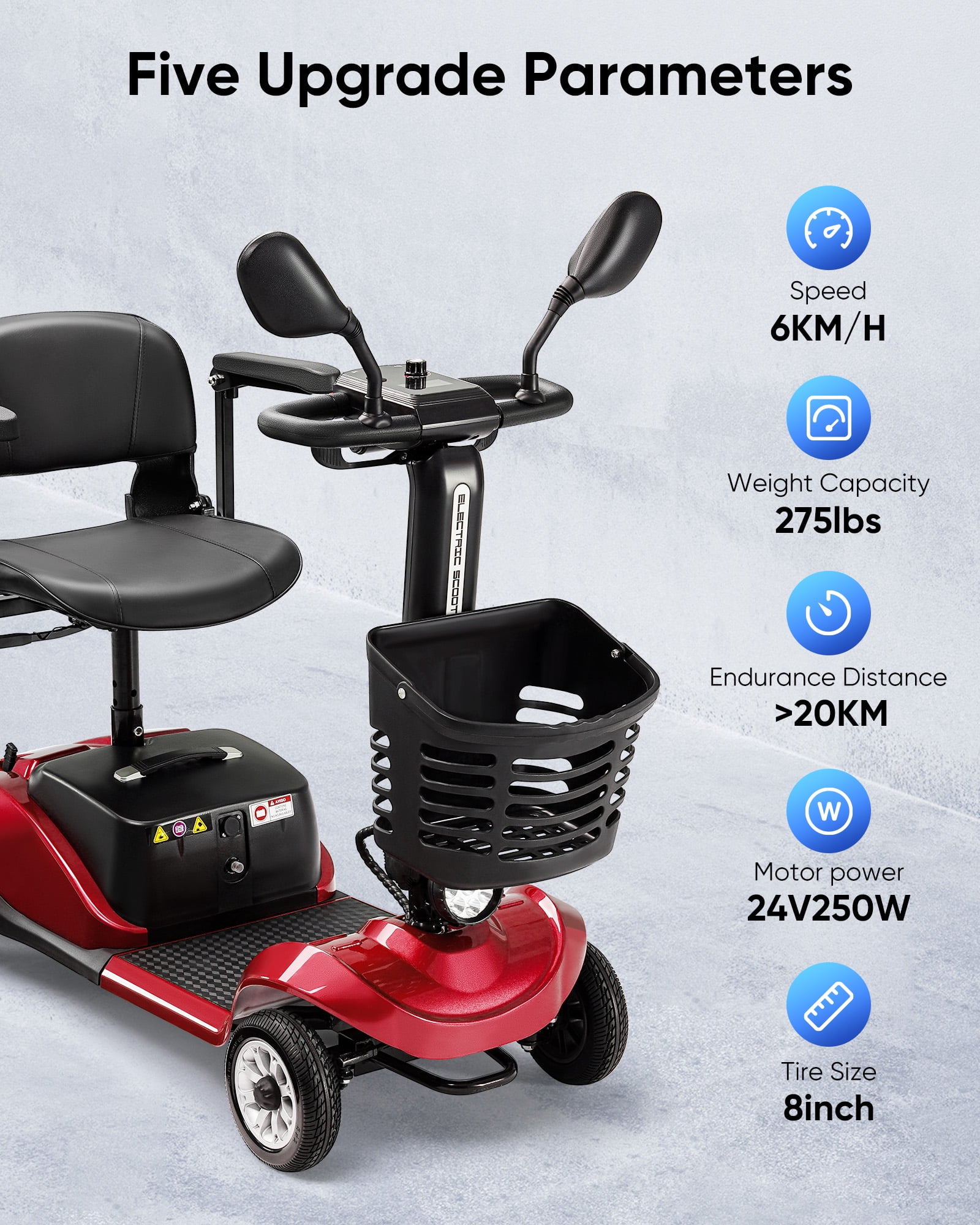 Scooter électrique de mobilité pour seniors, City Shopper by AIC