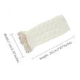 thumbnail image 3 of Guantes Tejidos Unisex uxcell Sin Dedos Acanalado Blanco Una Talla, 3 of 6