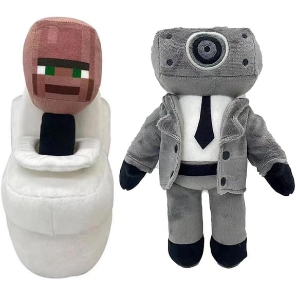 2pcs Toilet Plush Toy, Titan Tv Man Plush,Cameraman Speakerman Bosses Plushies,Soft Cotton Stuffed Animal Plushie Doll Gifts for Kids Fans