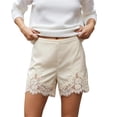 thumbnail image 1 of Pantalones cortos de satén for mujer Y2k con ribete de encaje, micro mini pantalones cortos de pijama, bragas de talle bajo, pantalones de pijama, 1 of 7