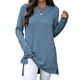 thumbnail image 3 of Camisas de Larga para Mujer, Elegantes, Informales, Holgadas, Básicas, Ropa de Moda para Otoño e Invierno 2025. Azul Oscuro XXL, 3 of 10