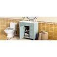 thumbnail image 6 of Compact 36" Green Bathroom Vanity with Ceramic Sink and Versatile Storage for Small Bathrooms, 6 of 7