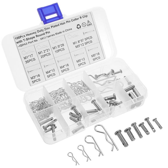 Hemoton 100pcs High Precision Pins B Type Wave Pins And Safety Cotter Pins For Automotive And Mechanical Equipment Durable For Outdoor And High Load Applications