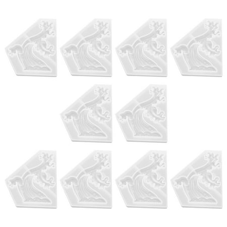 

Valentines Silicone Molds for Chocolate Candy Melts Drizzle 10PCS Cake Fondant Tool DIY Epoxy Tool Epoxy Mould Ocean Wave Mould Silicone Mirror Decorative Silicone Pan Dividers for Baking