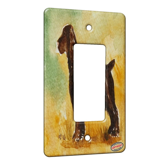 KuzmarK™ 1 Gang Rocker Wall Plate - Liver Field Spaniel Dog Art by Denise Every