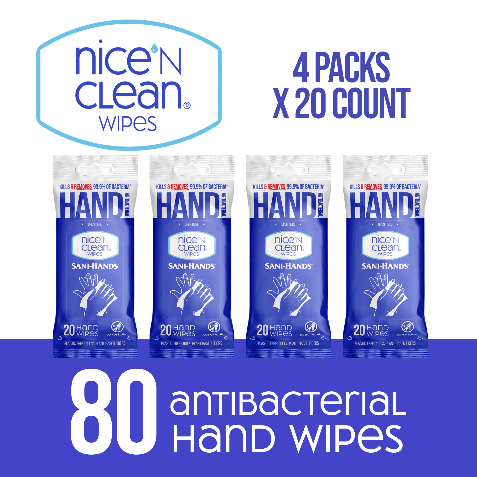 Nice 'N Clean® Sani-Hands Antibacterial Hand Wipes, 90 ct - Kroger