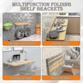 thumbnail image 5 of Heavy Duty 400mm Shelf Bracket, Max Load 150kg, Durable Stainless Steel Folding Design for Storage and Display Needs, 5 of 5