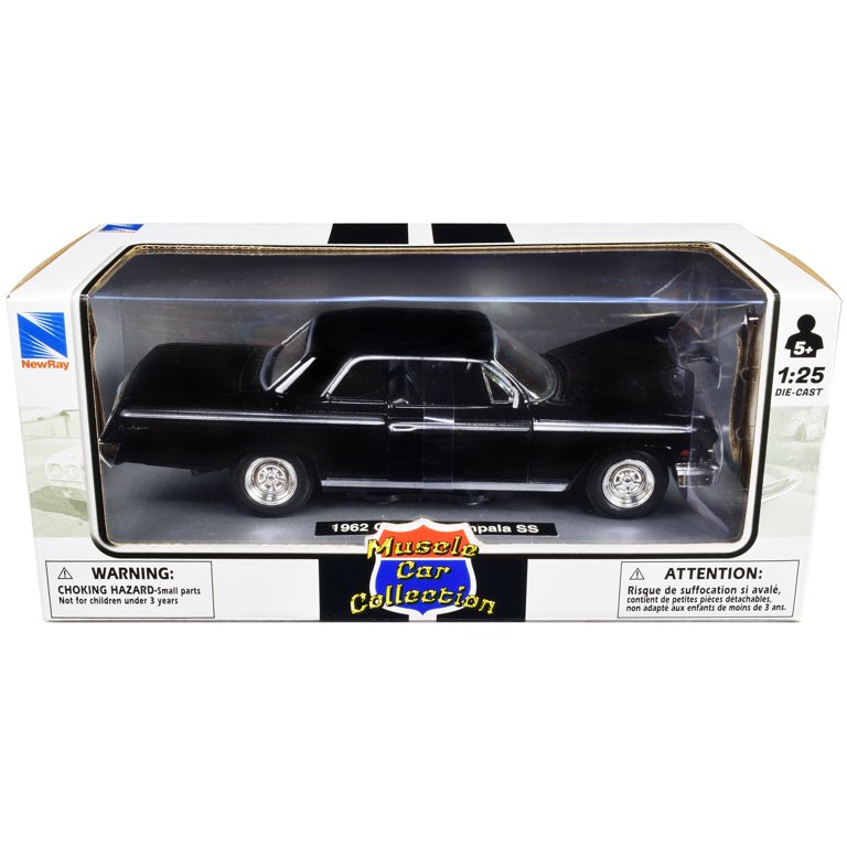 1962 Chevrolet Impala SS Black 1/25 Diecast Model Car by New Ray